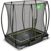 EXIT Silhouette ground trampoline 153x214cm with safety net - juodas