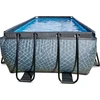 EXIT Stone pool 400x200x122cm with sand filter pump - pilkas