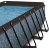 EXIT Stone pool 400x200x122cm with sand filter pump and dome and heat pump - pilkas