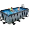 EXIT Stone pool 400x200x122cm with sand filter pump - pilkas