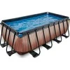 EXIT Wood pool 400x200x122cm with sand filter pump - ruda
