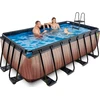 EXIT Wood pool 400x200x122cm with sand filter pump - ruda