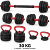Fitker Reguliuojamas hantelis, štanga ir giria, rinkinys 3-in-1
