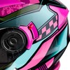 Apverčiamas motociklininko šalmas W-TEC Pezzon Magenta
