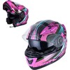 Apverčiamas motociklininko šalmas W-TEC Pezzon Magenta