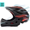 Fullface-fahrradhelm meteor lupus s 48-52 cm juodas/raudona