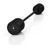 Gumuotas tiesus štangos grifas 55 kg, matinis juodas, Marbo Sport