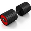 Gumuotas hantelis Marbo Sport, raudonas, 47,5kg
