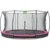 Įleidžiamas batutas EXIT Silhouette ø427 cm su apsauginiu tinklu, rožinis