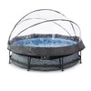 Karkasinis baseinas su stogeliu ir filtru Exit Stone 300x76cm