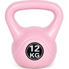 Kettlebell 12 kg, treniruoklis, hantelis, svarmuo, rožinis, ModernHome