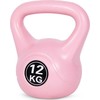 Kettlebell 12 kg, treniruoklis, hantelis, svarmuo, rožinis, ModernHome