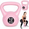 Kettlebell 12 kg, treniruoklis, hantelis, svarmuo, rožinis, ModernHome