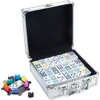 Longfield Mexican Train Double 12 domino aliuminio dėkle