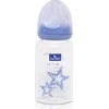 Lorelli Classic Stiklinis maitinimo buteliukas Lorelli, su anti-colic čiulptuku, 120 ml, mėlynas