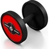 Plieninis gumuotas hantelis Marbo Sport, 32.5kg, raudonas