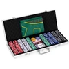 Modernhome Didelis pokerio ir blackjack žaidimų rinkinys su 90x60 cm kilimėliu