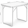 MultiGarden Modernhome Turistinis stalas pikniko stalas, sulankstomas viršus 80x60 cm, baltas