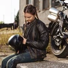 Moteriška odinė motociklininko striukė W-TEC Juodas Heart Lizza