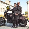 Moteriška odinė motociklininko striukė W-TEC Juodas Heart Raptura