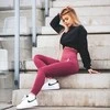 Moteriškos tamprės Boco Wear Burgund Plain Push Up