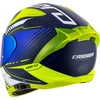 Motociklininko šalmas Cassida Aero Drome mėlynas / fluorescencinis geltonas / šviesiai mėlynas / baltas