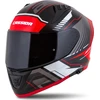Motociklininko šalmas Cassida Aero Drome Juodas Pearl/Raudona/Baltas/Gray