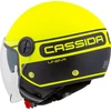 Motociklininko šalmas Cassida Handy Plus Linear perlamutrinė fluorescencinė geltona / matinė juoda