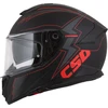 Motociklo šalmas Cassida Integral GT 2.1 Flash matinė juoda / metalinė raudona / tamsiai pilka