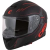 Motociklo šalmas Cassida Integral GT 2.1 Flash matinė juoda / metalinė raudona / tamsiai pilka