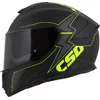 Motociklo šalmas Cassida Integral GT 2.1 Flash matinė juoda / fluorescencinė geltona / tamsiai pilka