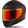 Motociklo šalmas Cassida Integral GT 2.1 Flash matinė juoda / metalinė raudona / tamsiai pilka