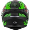 Motociklo šalmas Cassida Orbit StriX raudonas/žalias/pilkas/baltas/juodas
