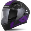 Motociklininko šalmas Cassida Orbit Multivers matinė juoda/violetinė/pilka/balta