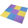 Sudedamas kilimėlis treniruotėms One Fitness MP10 geltonas-mėlynas-purpurinis, 60x60x1.0cm (9 dalių)
