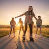 Riedučiai Nils Extreme Vibe NA2053A rožiniai, dydis XS (29-32)