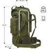 NC3901 EAGLE TACTICAL BACKPACK Žalias 70L NILS CAMP