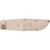 Vaikiškas peilis Morakniv Scout 39 Safe, odinis dėklas, dviguba pirštų apsauga, spalva bordinė