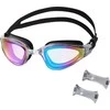 NQG180MAF Juodas/ RAINBOW SWIMMING GOGGLES NILS AQUA