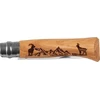 "Opinel" peilis 8 inox ąžuolas Animal series - zomšinis