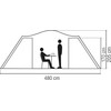 Keturvietė palapinė Coleman Spruce Falls 4 BlackOut, žalia