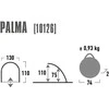 Paplūdimio palapinė High Peak Palma, mėlyna-pilka, 10126