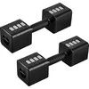 REGULIUOJAMOS DUMBBELLS Juodas 2 x 5 KG HL02 HMS
