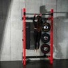 Sieninis stumdomas treniruoklis su suoliuku KLT34 Raudonas HMS FITNESS