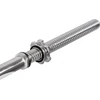 Straight Weightlifting Barbell inSPORTline Welenorty 220 cm / 30 mm with Threaded Ends and Collars
