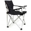 Sulankstoma kėdė BasicNature Travel Comfort, juoda