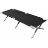 Sulankstomas gultas BasicNature Alu-Campbed, 210x66cm, Juodas