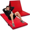 Sulankstomas kietas gimnastikos kilimėlis su lipukais, 180 x 60 x 5 cm, raudonas - Marbo Sport