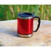 Termo puodelis BasicNature Stainless Steel Beaker MUG, 0.42L, raudonas