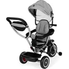 Triratukas-vežimėlis 2-in-1 ECOTOYS, sukioji sėdynė, sudedamas stogelis, pilkas